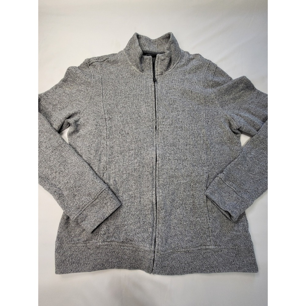 Marc Anthony Mens XL Slim Fit Full Zip Cotton Sweater Heather Gray